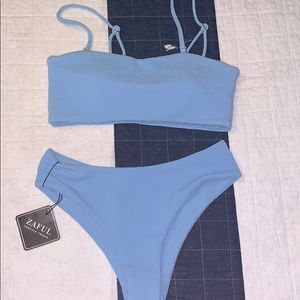 Zaful Baby Blue Bikini